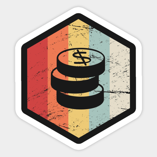 Retro Vintage Coin Collecing Icon | Numismatics Sticker by MeatMan